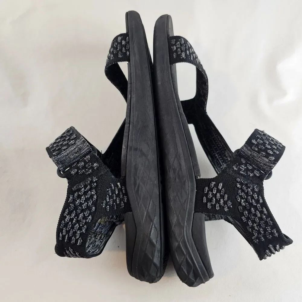 Teva Terra Float 2 Knit Sandals Mens 10 Black Gray Sport Hiking Outdoor Strap